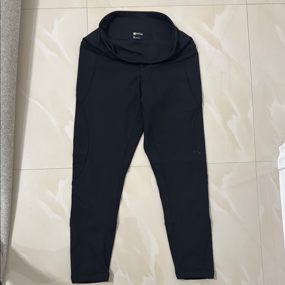Zella High Waist Lattice Midi Leggings